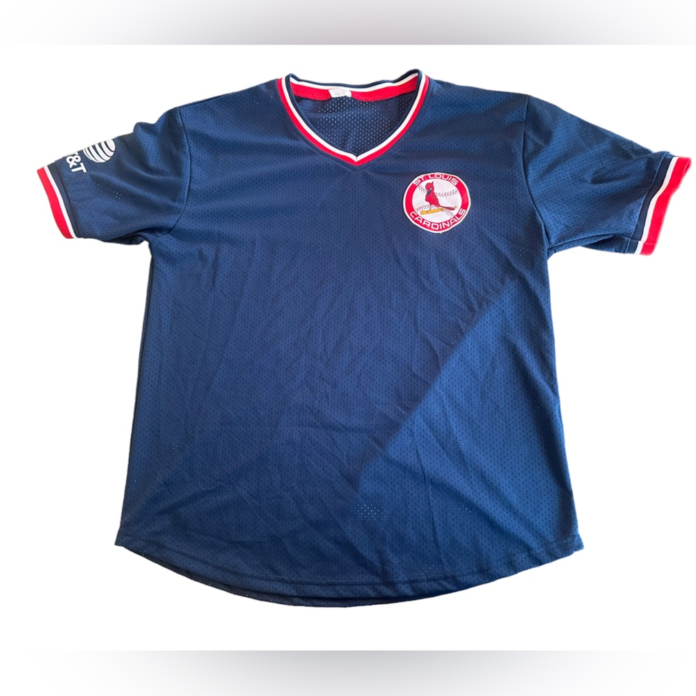 mlb st louis cardinals at&t stadium jersey‎ giveaway size XL vtg logo